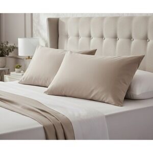 Hotel Style Egyptian Cotton Smooth Sateen  Pillowcase Set Wild Mushroom Standard
